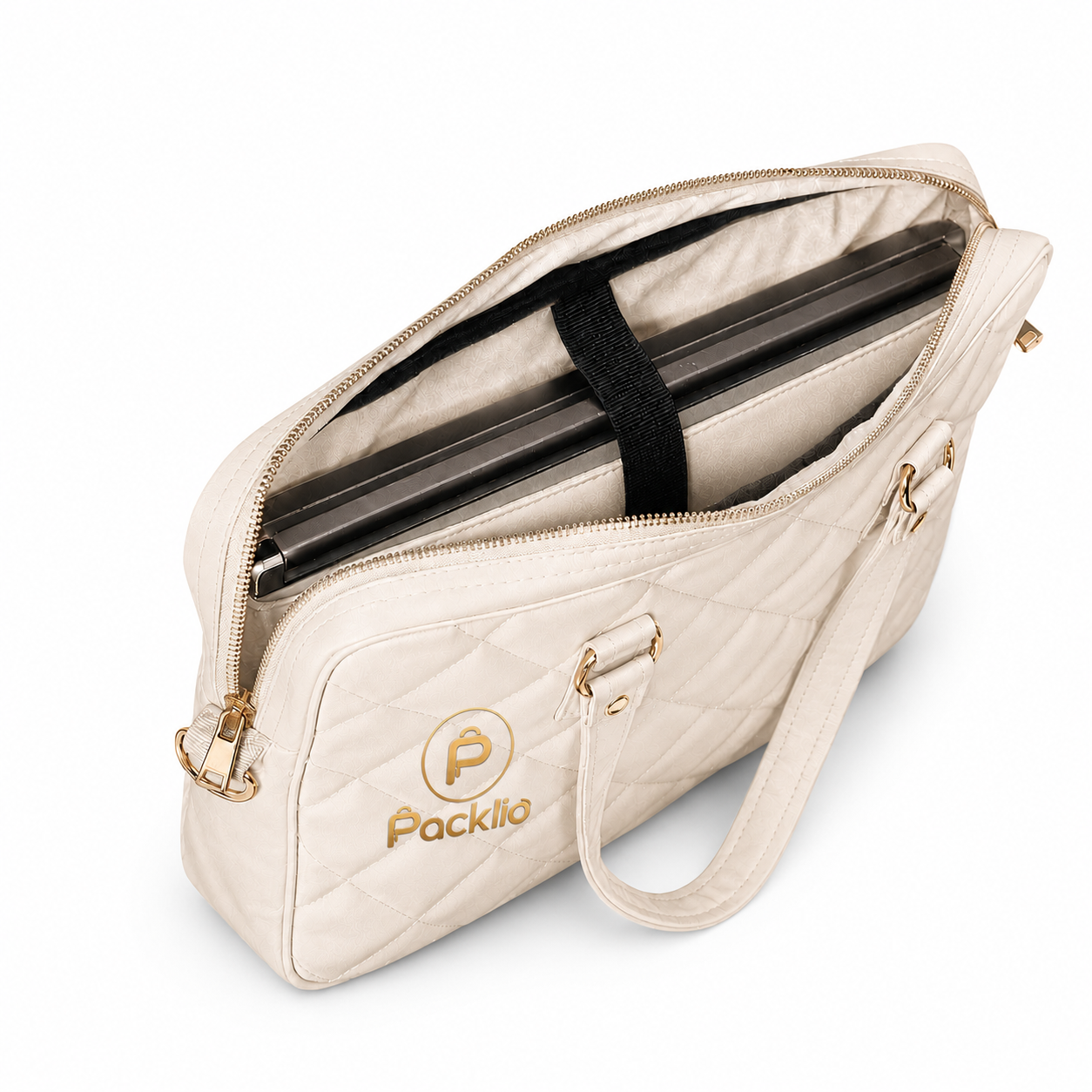 Packlio Executive Quilted Laptop Briefcase
