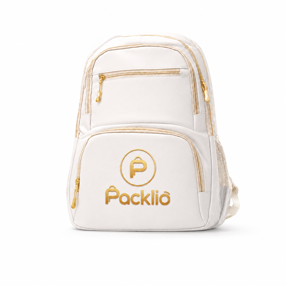 Packlio School Backpack – White & Sea Green