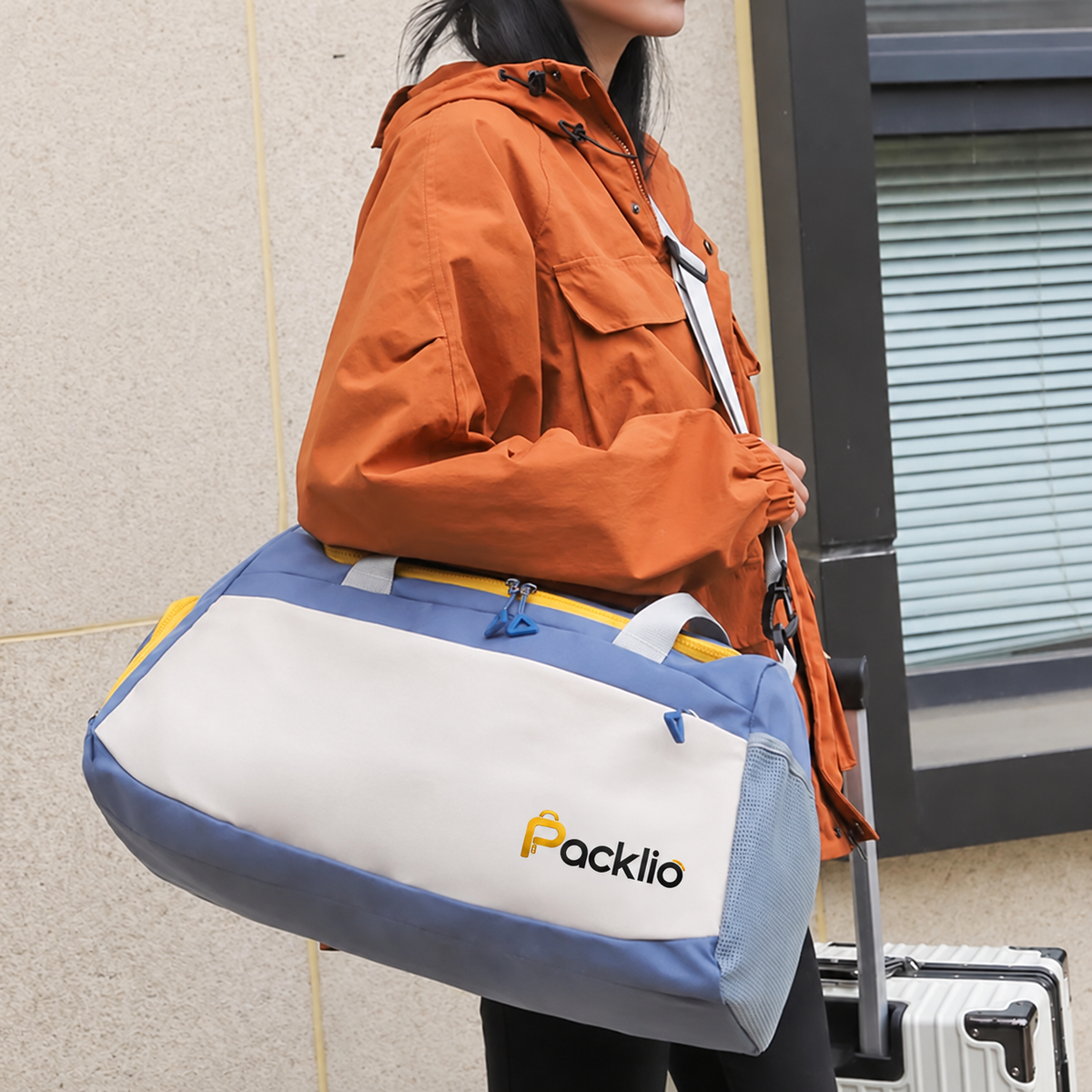 Packlio Gym Duffel Bag – Blue & Pink