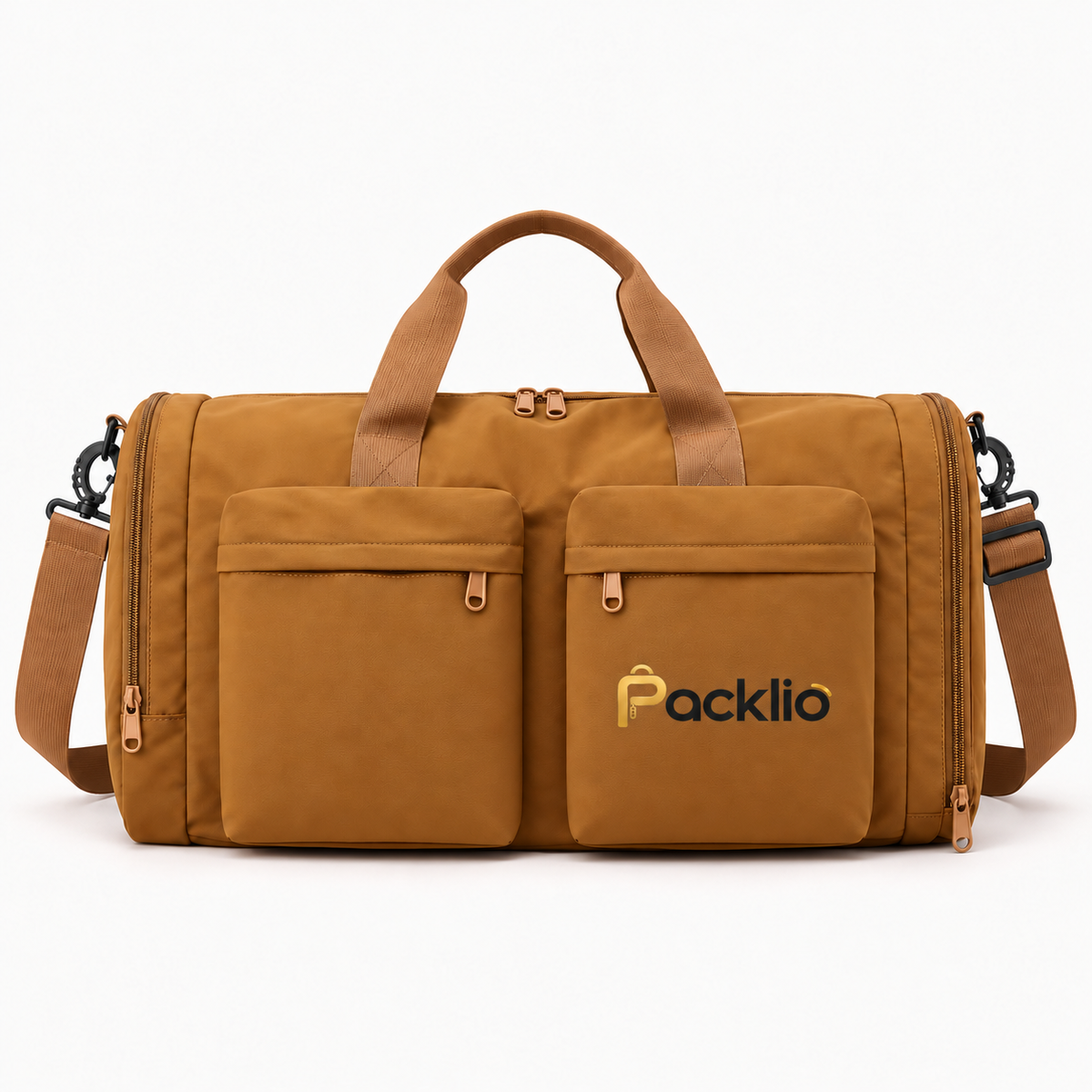 Packlio Gym Duffel Bag – Brown & Beige