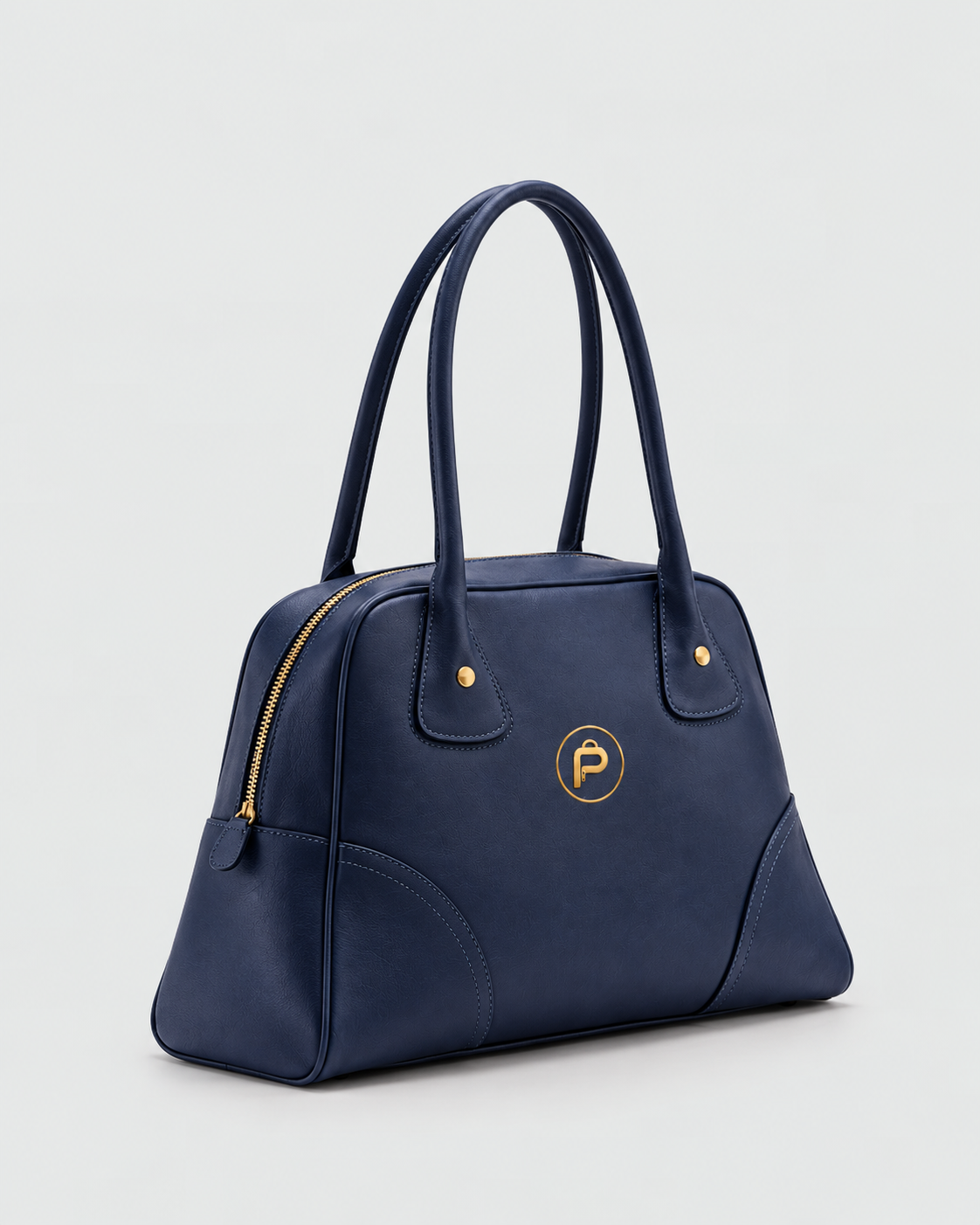 Packlio Women's Handbag – Navy Blue & Brown